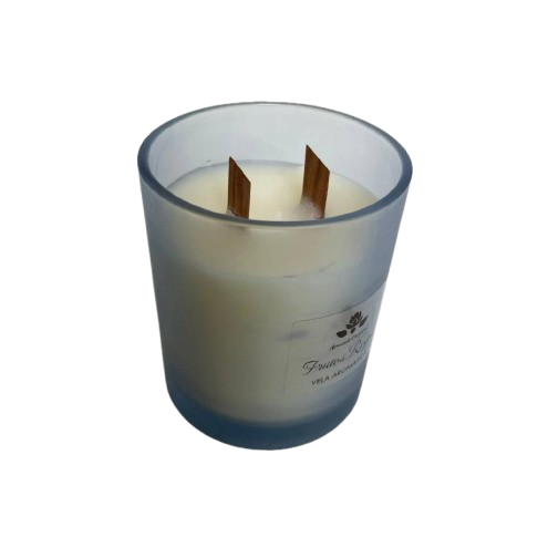 Vela aromática con pabilo de madera